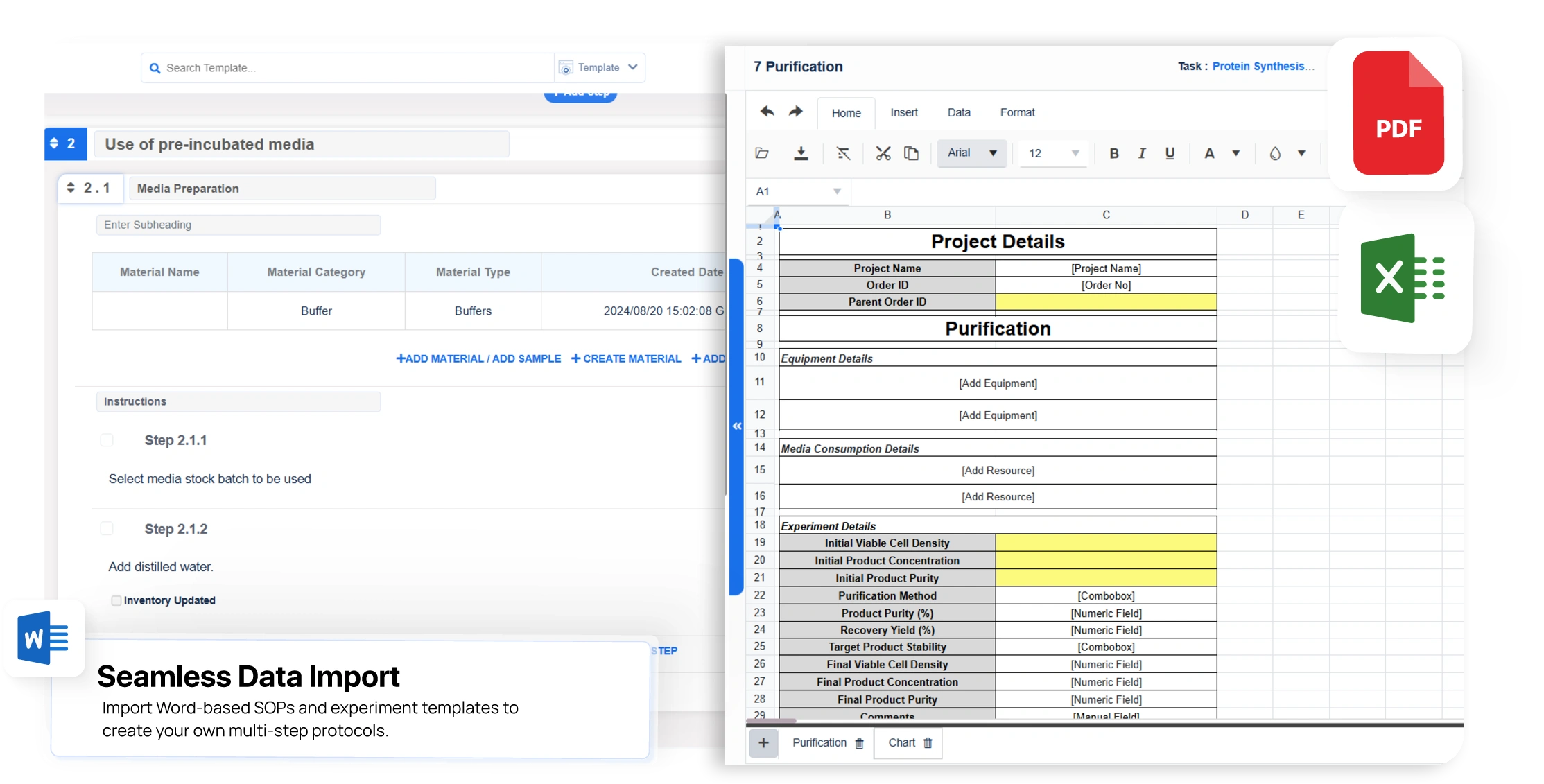 Design flexible labsheets and multi-step protocols — Logilab Electronic Lab Notebook for structured experiment workflows