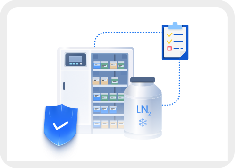 Organize biobank repository storage across freezers, LN2 tanks, and racks